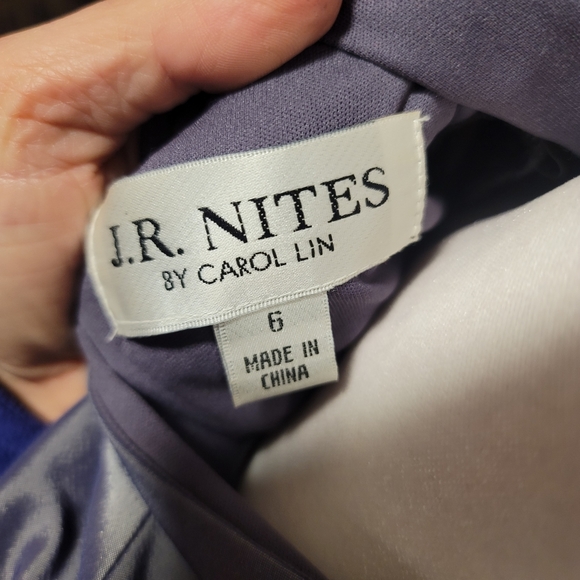 Chemisier Violet J. R. Nites By Carol Lin - Taille 6 En Polyester/nylon - Manches 3/4